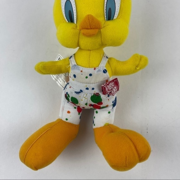 Looney Tunes Tweety Bird Stuffy White Paint Splatter 10" - Picture 3 of 6